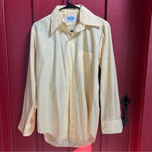 1960’s Permanent Press Light Yellow Shirt
